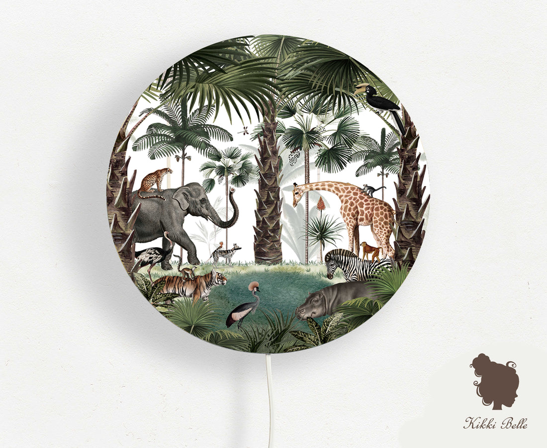 Wandlamp rond Animal Kingdom kinderkamer - Kiki Belle
