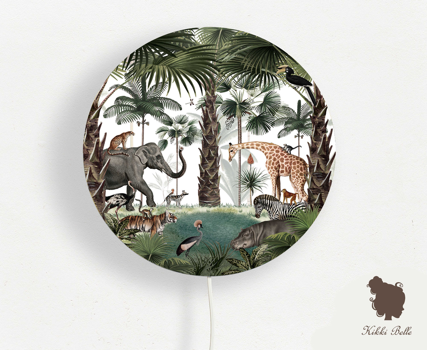 Wandlamp rond Animal Kingdom kinderkamer - Kiki Belle