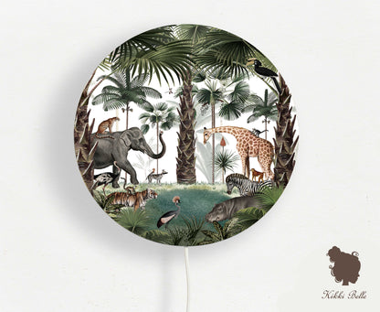 Wandlamp rond Animal Kingdom kinderkamer - Kiki Belle
