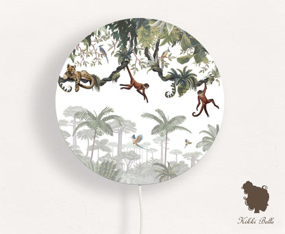 Wandlamp rond Cheeky Monkeys kinderkamer - Kiki Belle