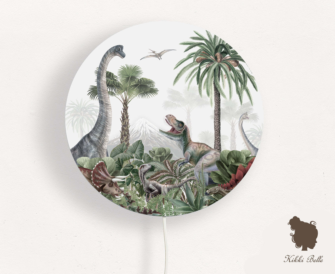 Wandlamp rond Dino Jive kinderkamer - Kiki Belle