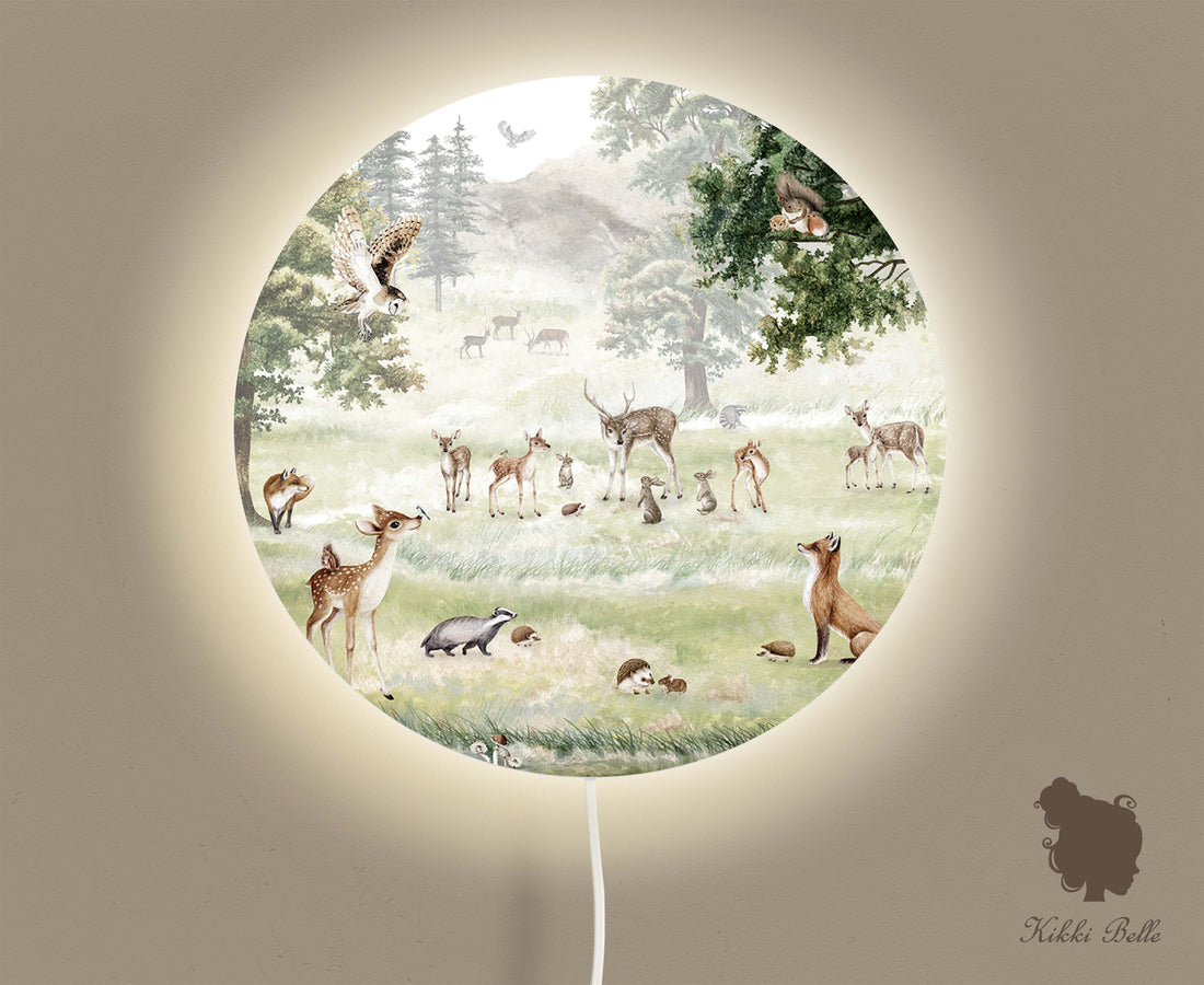 Wandlamp rond Forest Fun kinderkamer - Kiki Belle