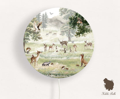 Wandlamp rond Forest Fun kinderkamer - Kiki Belle