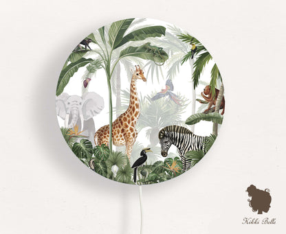 Wandlamp rond Jungle Jive kinderkamer - Kiki Belle