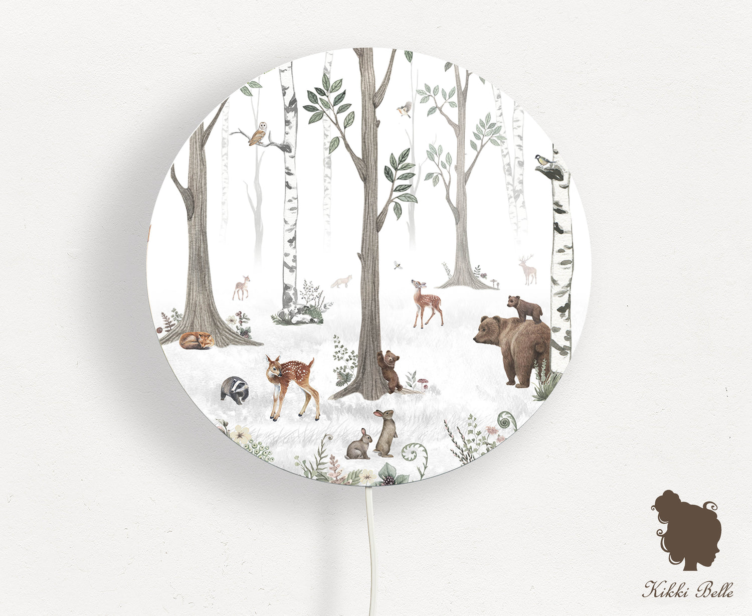 Wandlamp rond White Forest kinderkamer - Kiki Belle