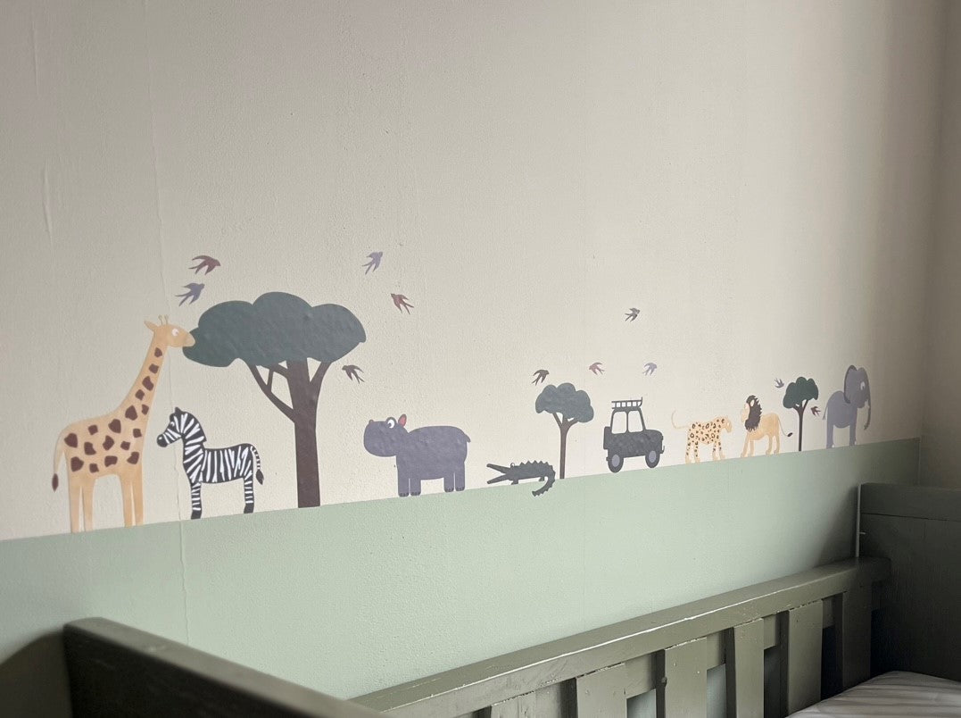 Safari muurstickers klantfoto van Sanne