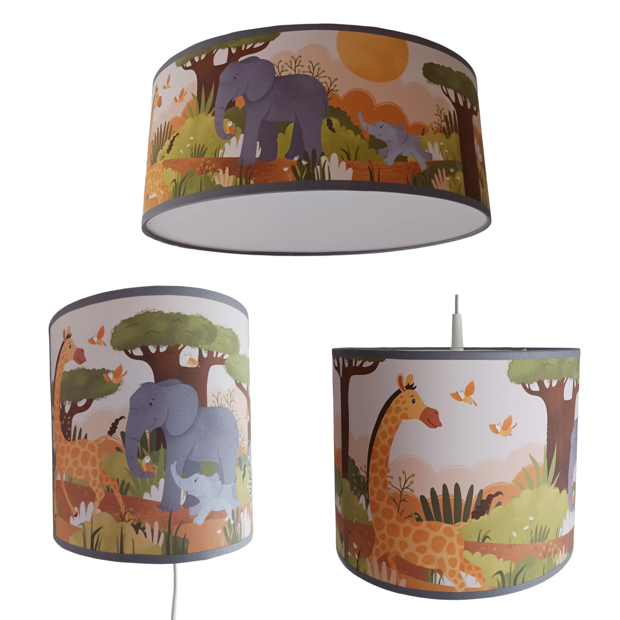 Lampen set safari dieren