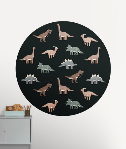 Behangcirkel Dinosaurus kinderkamer - 3 afmetingen