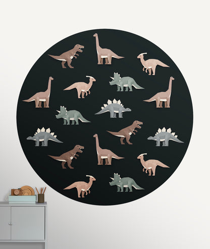 Behangcirkel Dinosaurus kinderkamer - 3 afmetingen