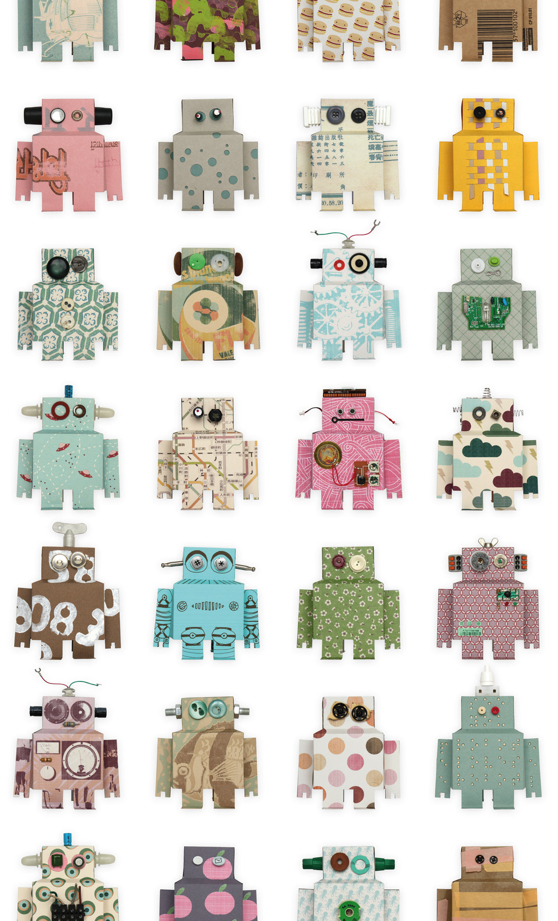 Robot behang - wit