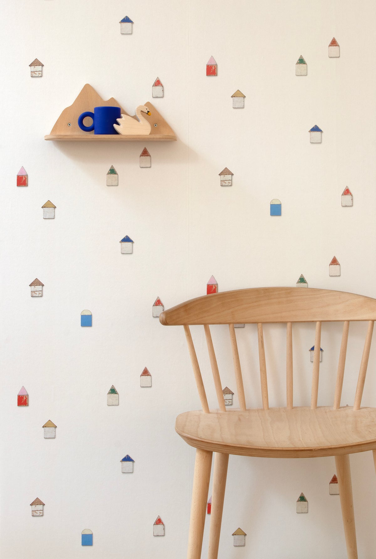 Strandhuisjes behang