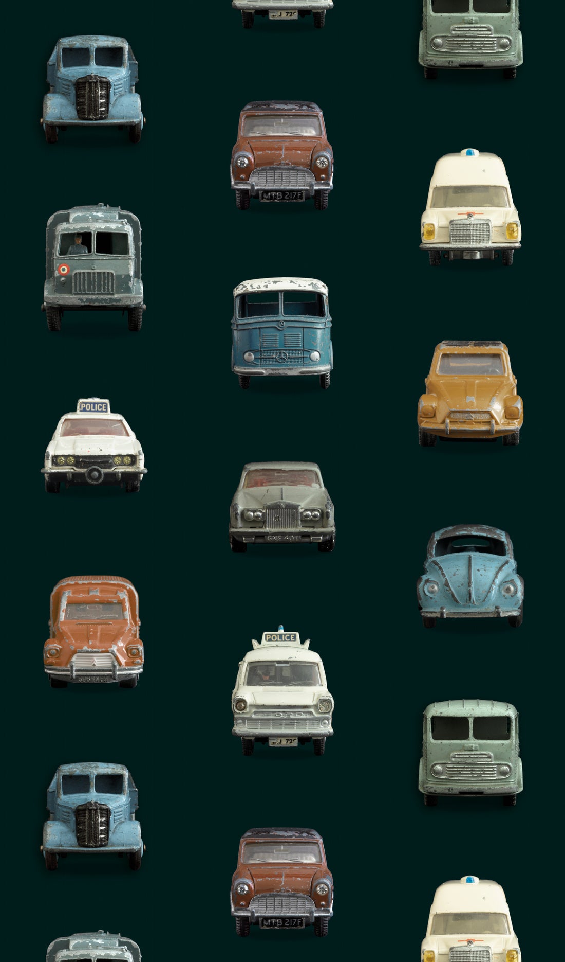 Vintage auto behang - donker