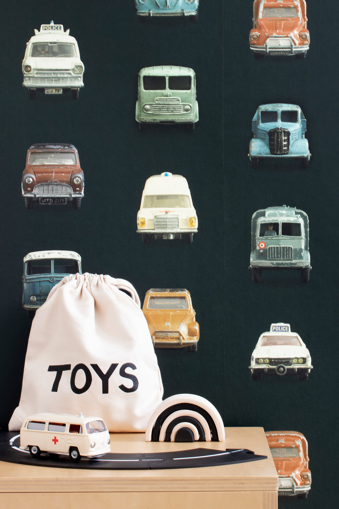 Vintage auto behang - donker