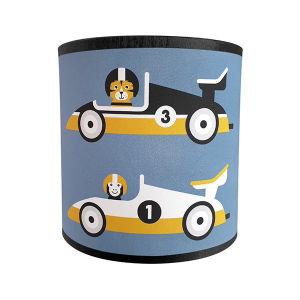 Wandlamp kinderkamer raceauto - blauw