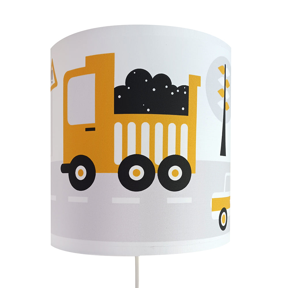 Wandlamp kinderkamer kiepwagen - oker