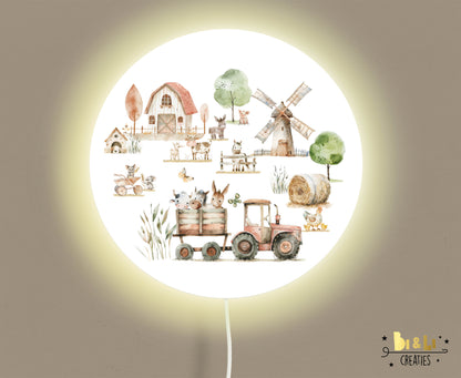 Wandlamp rond Boerderij kinderkamer