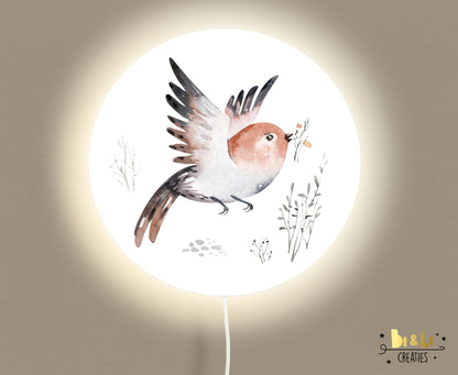 Wandlamp rond Vogel Forest Friends kinderkamer