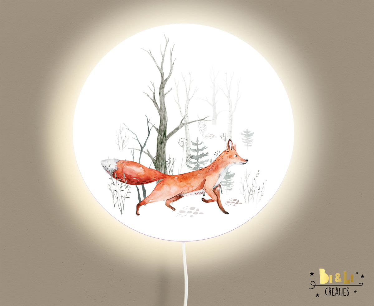 Wandlamp rond Vos Forest Friends kinderkamer