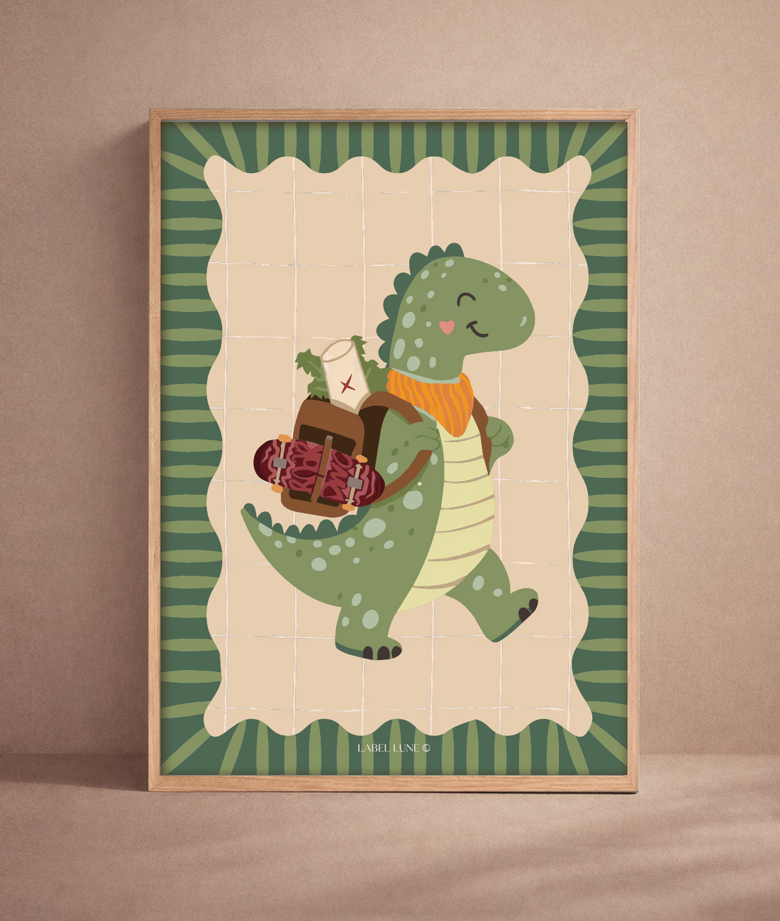 Dino Liam poster voor de kinderkamer