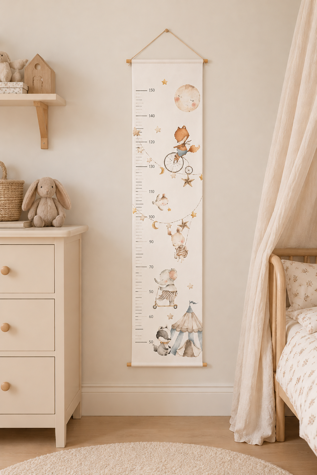 Groeimeter Circus kinderkamer