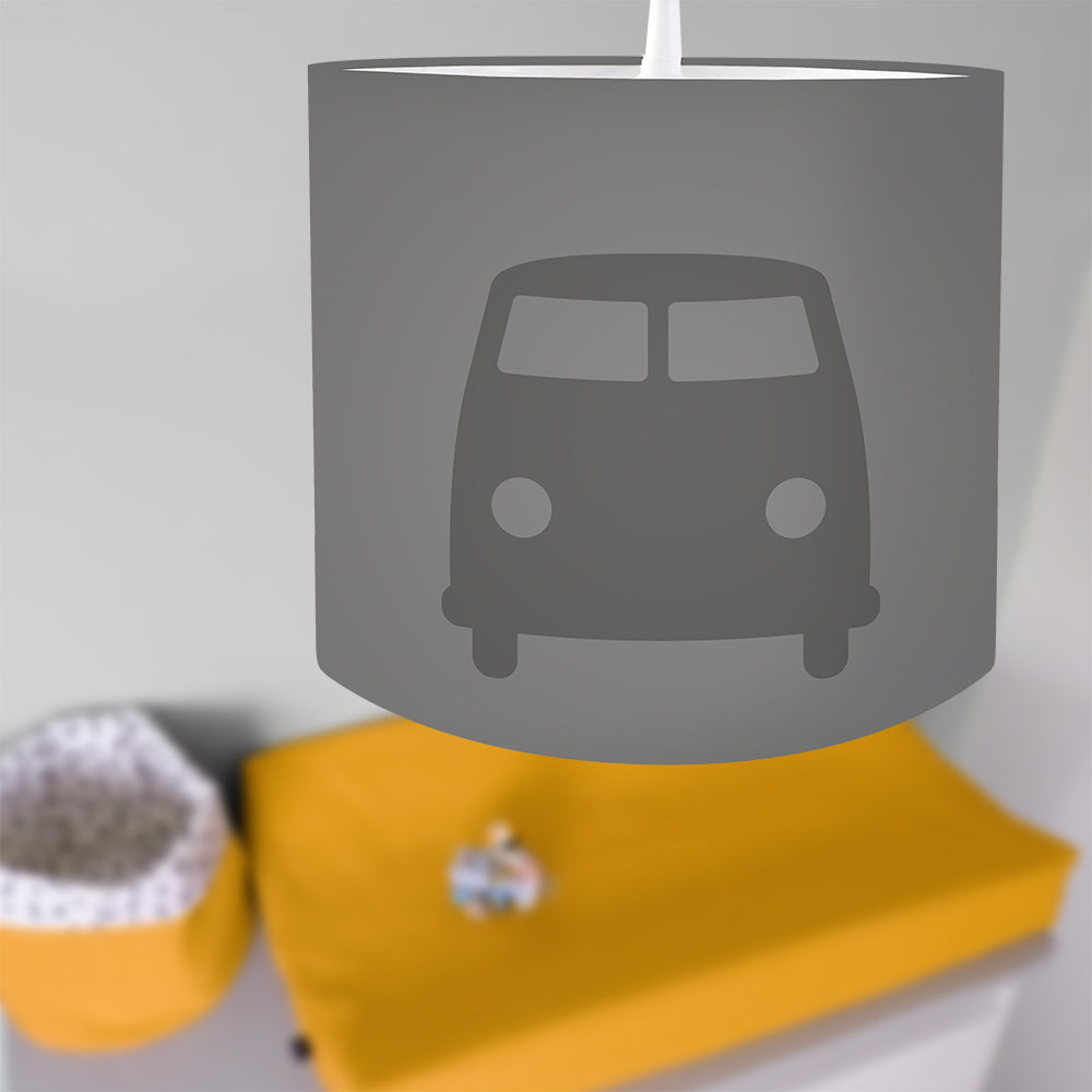 Kinderkamer lamp Busje silhouet - effen