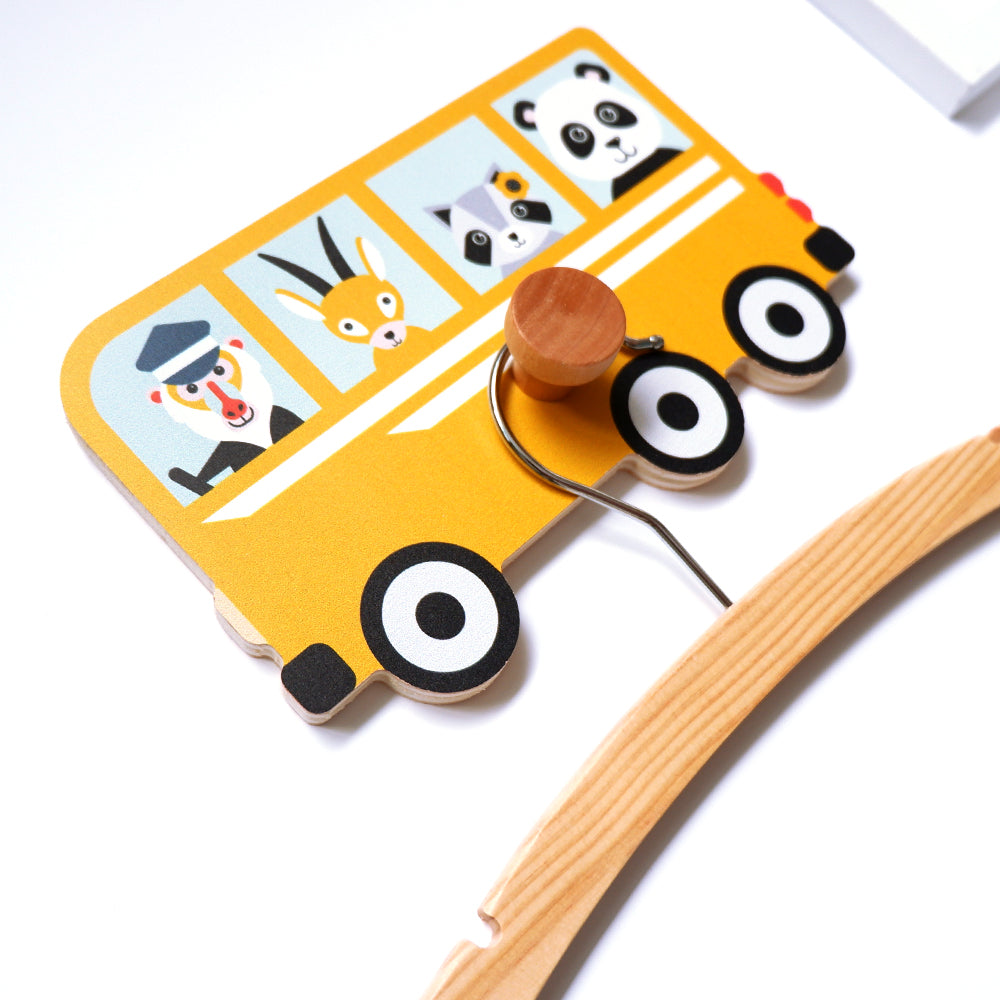 Kapstok Bus met Dieren kinderkamer