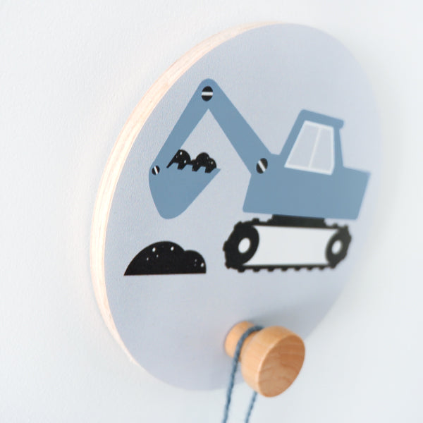 Kapstokjes 2 Voertuigen kinderkamer - jeans blauw