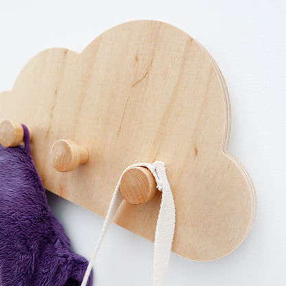 Kapstok Wolk met 3 haken - kinderkamer