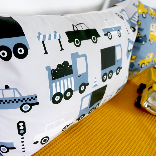 Kussen L kinderkamer Caravan en Camper - jeans blauw (inclusief binnenkussen)