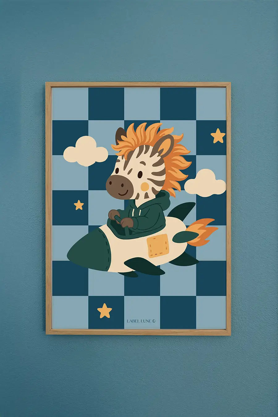 Zebra Maeve poster voor de kinderkamer