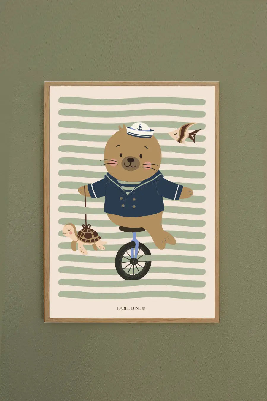 Zeehond Davy poster voor de kinderkamer