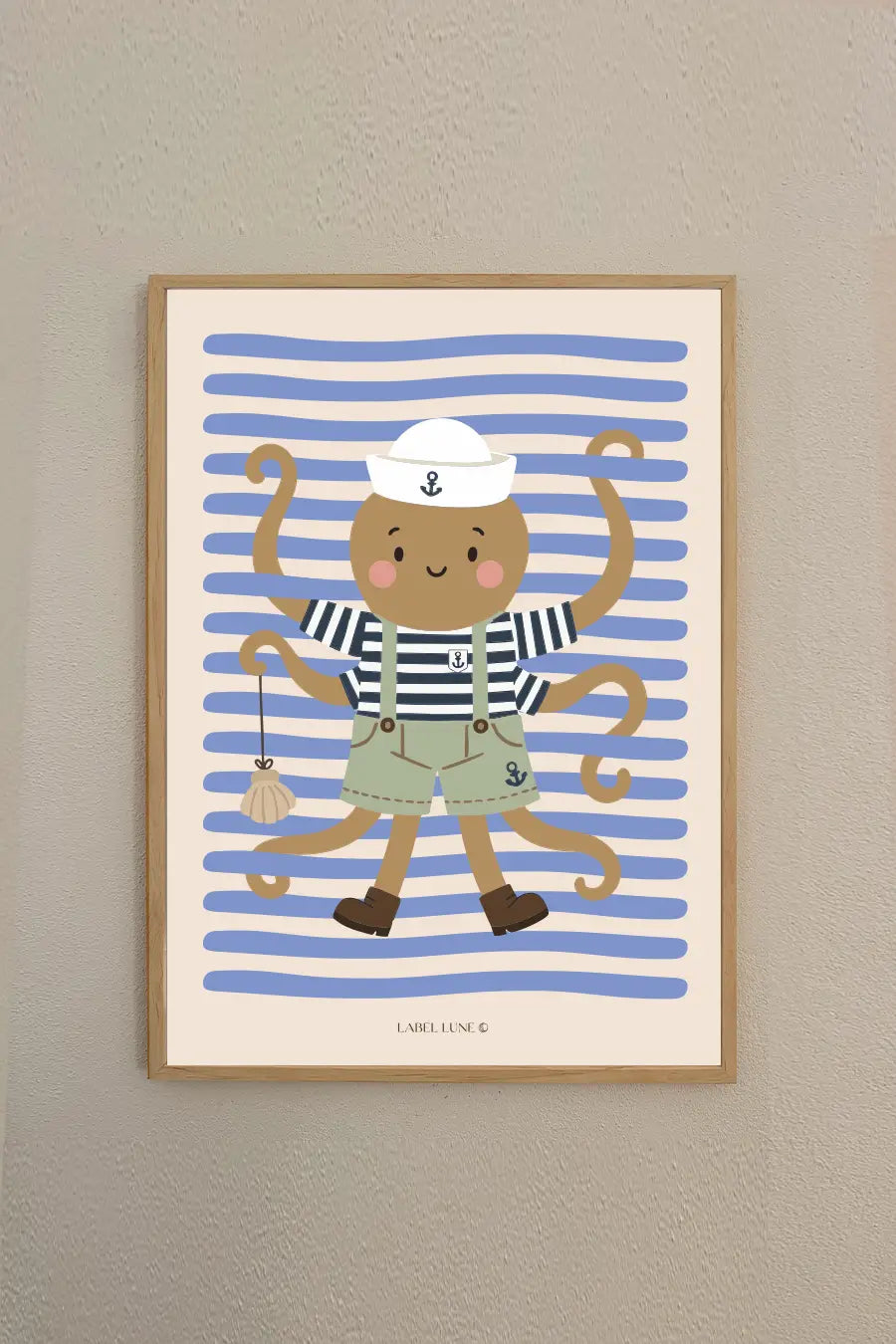 Octopus Vigo poster voor de kinderkamer
