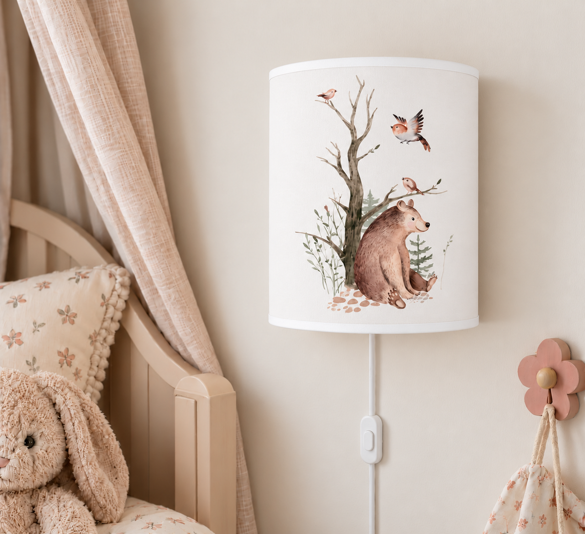Wandlamp kinderkamer Beer Forest Friends