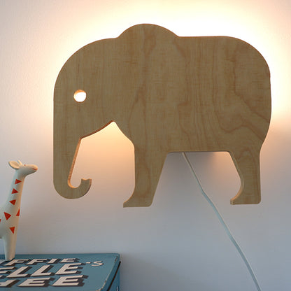 Wandlamp kinderkamer Olifant - hout