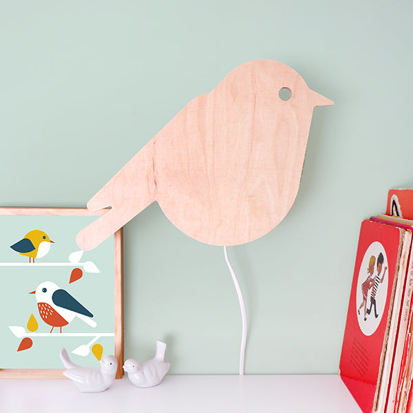 Wandlamp kinderkamer Vogel - hout