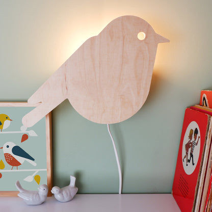 Wandlamp kinderkamer Vogel - hout