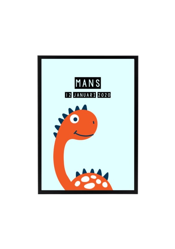 Dino poster 3 - met naam
