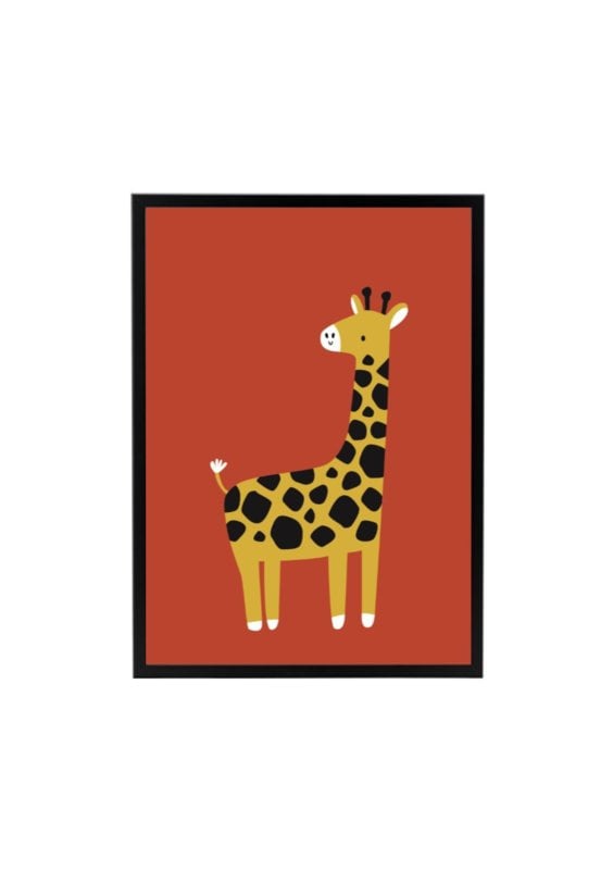 Poster kinderkamer - giraffe (terra)