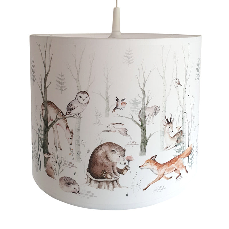 Babykamer aankleding en decoratie set - Bosdieren (met hanglamp)