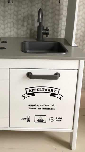 Ikea keukentje sticker appeltaart recept