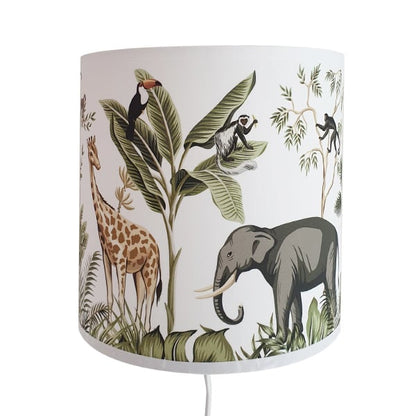 Lampen set jungle kinderkamer - jungle dieren giraffe en olifant