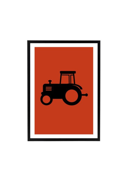 Naam posterset tractor + alfabet (diverse kleuren)