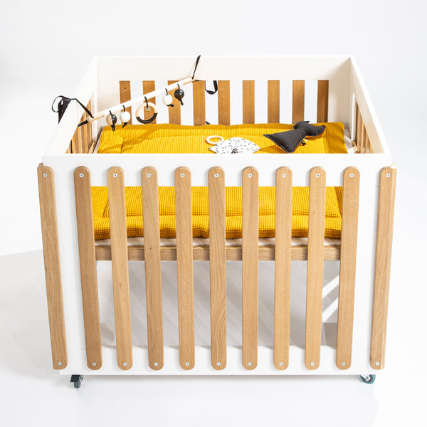 Boxkleed wafelstof reversible - kleur naar keuze