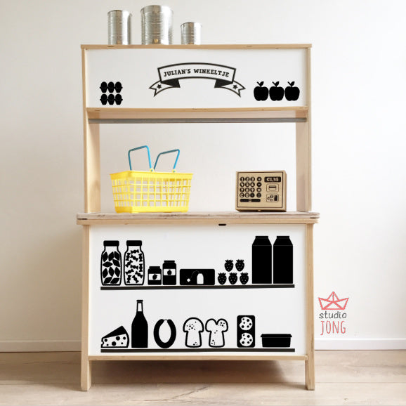 Speelgoedwinkeltje stickers - supermarkt