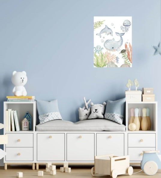 Poster kinderkamer onderwater wereld
