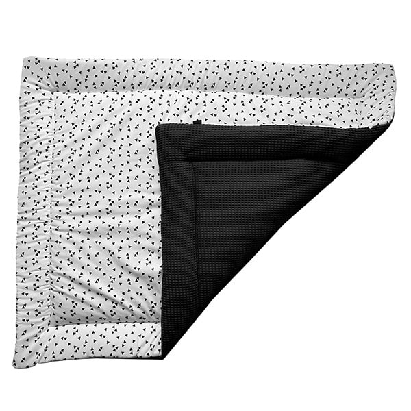 Boxkleed reversible triangel - wafelstof zwart
