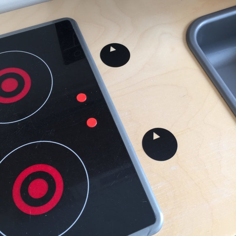 Ikea keukentje sticker gaspit knopjes