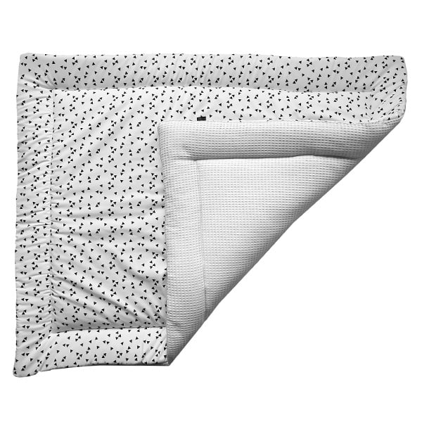 Boxkleed reversible triangel - wafelstof zwart