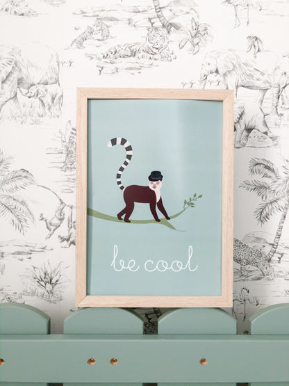 Poster jungle kamer - be cool