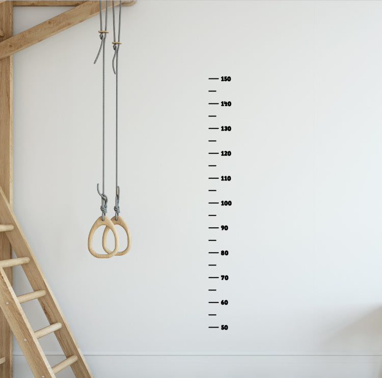 Groeimeter meetlat sticker - zwart